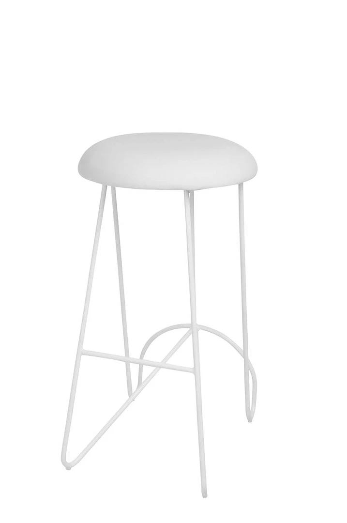 Marmo Loop Backless Barstool White| White 4 Marmo Loop Backless Barstool White| White