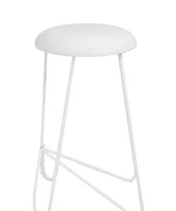 Marmo Loop Backless Barstool White| White