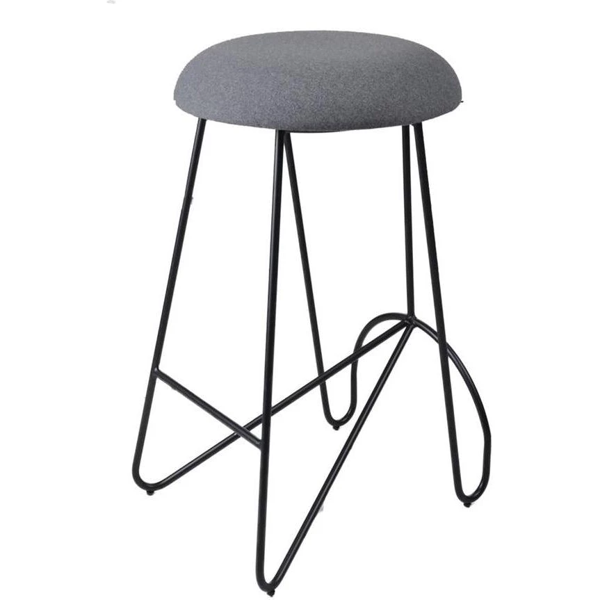 Marmo Loop Backless Counter Stool Black|Telegrey INDOOR 1 Marmo Loop Backless Counter Stool Black|Telegrey INDOOR