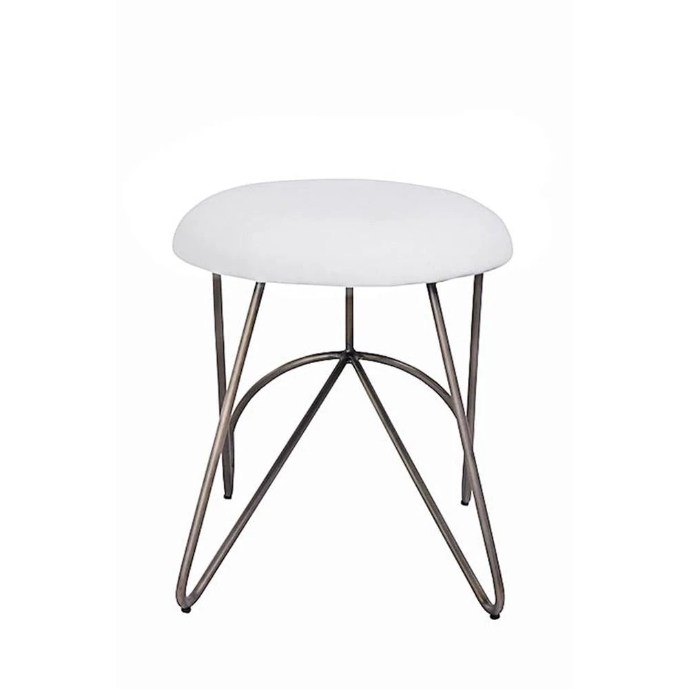 Marmo Loop Low Stool Bronze| White 1 Marmo Loop Low Stool Bronze| White