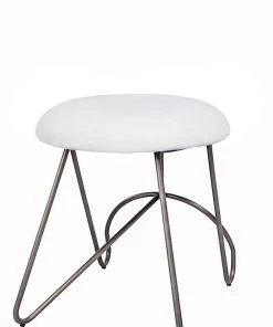 Marmo Loop Low Stool Bronze| White
