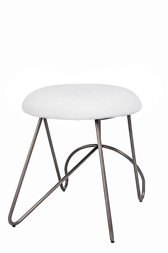 Marmo Loop Low Stool Bronze| White 2 Marmo Loop Low Stool Bronze| White