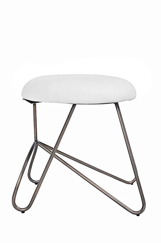 Marmo Loop Low Stool Bronze| White 3 Marmo Loop Low Stool Bronze| White