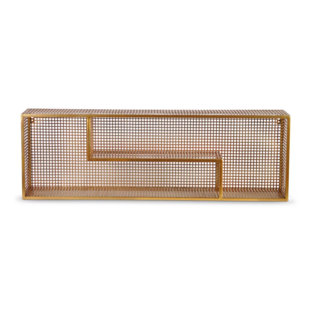 SLH AU Luxe Brass Mesh Wall Mounted Shelf DÉCOR 1 SLH AU Luxe Brass Mesh Wall Mounted Shelf DÉCOR