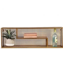 SLH AU Luxe Brass Mesh Wall Mounted Shelf DÉCOR 6 SLH AU Luxe Brass Mesh Wall Mounted Shelf DÉCOR