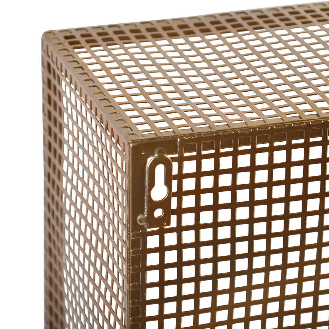 SLH AU Luxe Brass Mesh Wall Mounted Shelf DÉCOR 4 SLH AU Luxe Brass Mesh Wall Mounted Shelf DÉCOR