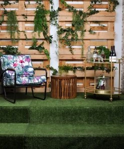 SLH Luxe Brass And Mirror Oval Bar Cart INDOOR