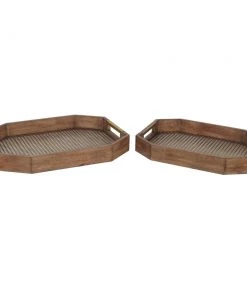SLH DÉCOR Luxe Mesh Serving Tray (Set Of 2)