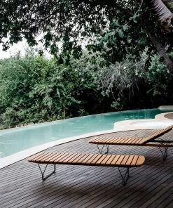 Molo Outdoor Bamboo Sunlounger Chair By Houe