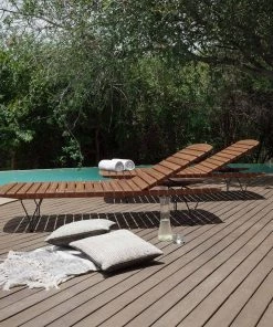 Molo Outdoor Bamboo Sunlounger Chair By Houe