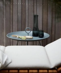 Eyelet Outdoor Tray Side Table 60cm By Houe (Dark Grey)