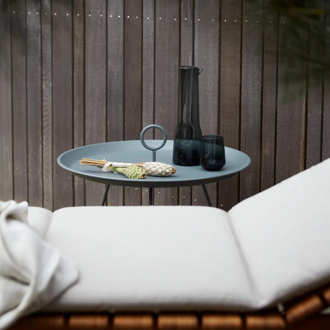 Eyelet Outdoor Tray Side Table 60cm By Houe (Dark Grey) 2 Eyelet Outdoor Tray Side Table 60cm By Houe (Dark Grey)