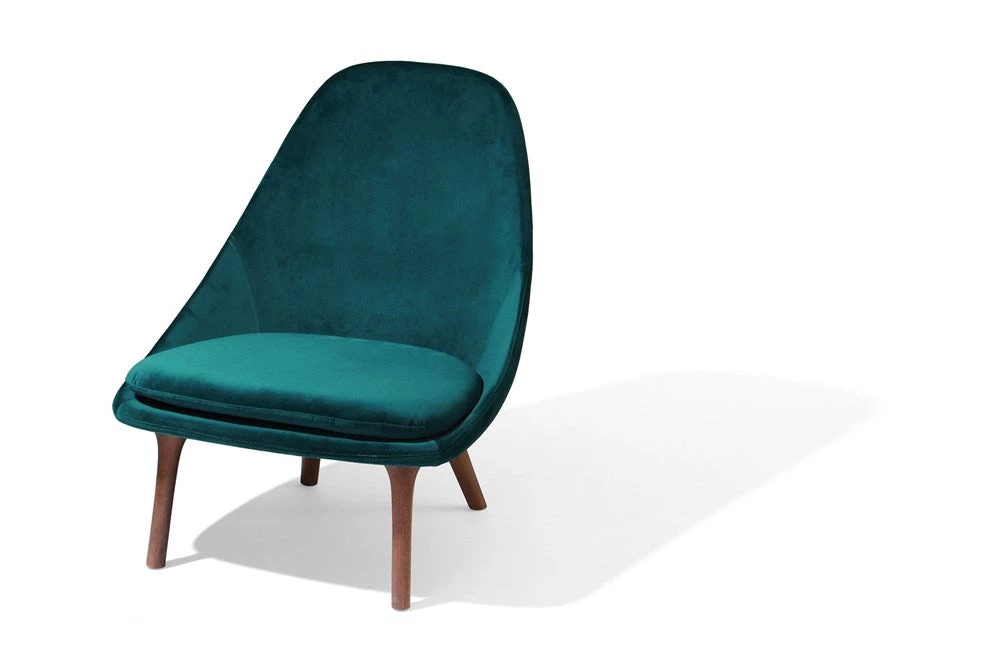 Marmo Tundra Lounge Chair Dark Oak | Velvet 4 Marmo Tundra Lounge Chair Dark Oak | Velvet