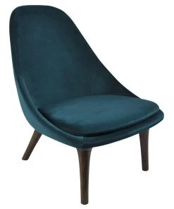 Marmo Tundra Lounge Chair Dark Oak | Velvet