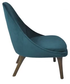 Marmo Tundra Lounge Chair Dark Oak | Velvet