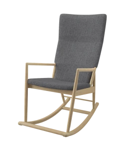 Nofu Flow Rocking Chair - Natural Ash | Slate Grey Cushion INDOOR