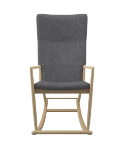 Nofu Flow Rocking Chair - Natural Ash | Slate Grey Cushion INDOOR