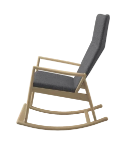 Nofu Flow Rocking Chair - Natural Ash | Slate Grey Cushion INDOOR