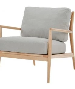Nofu Flow Sofa Chair - Natural Ash | Dust Grey Cushion