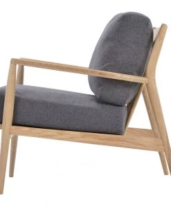 Nofu Flow Sofa Chair - Natural Ash | Slate Grey Cushion
