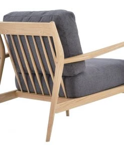 Nofu Flow Sofa Chair - Natural Ash | Slate Grey Cushion