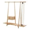 Nofu Oblique Clothes Rack With Mirror - Natural Ash INDOOR