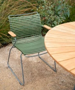 Click Outdoor Dining Chair With Armrests By Houe (Olive Green) 10 Click Outdoor Dining Chair With Armrests By Houe (Olive Green)