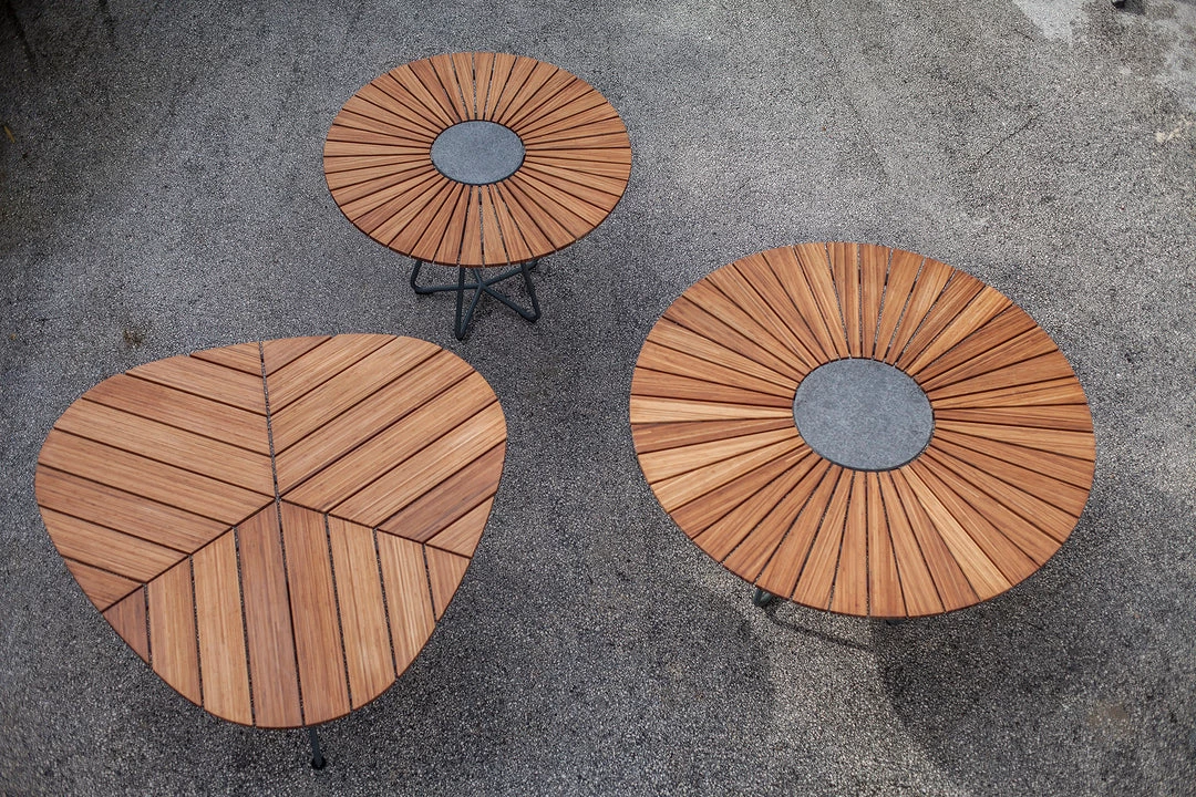 TABLES Circle Outdoor Dining Table 110cm By Houe (Bamboo & Black) 7 TABLES Circle Outdoor Dining Table 110cm By Houe (Bamboo & Black)