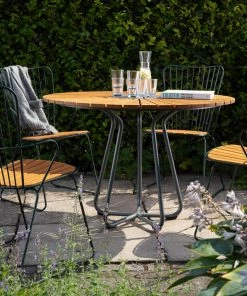 Paon Outdoor Dining Chair By Houe (Bamboo & Black)