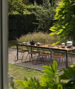 Paon Outdoor Dining Chair By Houe (Bamboo & Black)