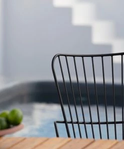 Paon Outdoor Bar Chair By Houe (Bamboo & Black)