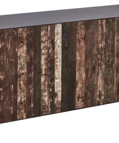 Kleo INDOOR Pure Mixed Hardwood & Powdercoated Metal 4 Door Sideboard Unit