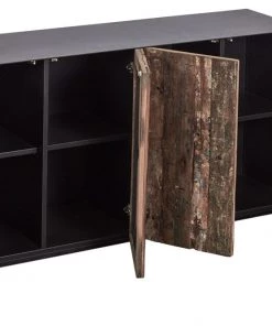 Kleo INDOOR Pure Mixed Hardwood & Powdercoated Metal 4 Door Sideboard Unit