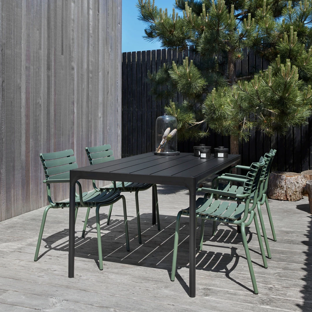 ReClips Outdoor Dining Chair With Armrests By Houe (Olive Green) 2 ReClips Outdoor Dining Chair With Armrests By Houe (Olive Green)