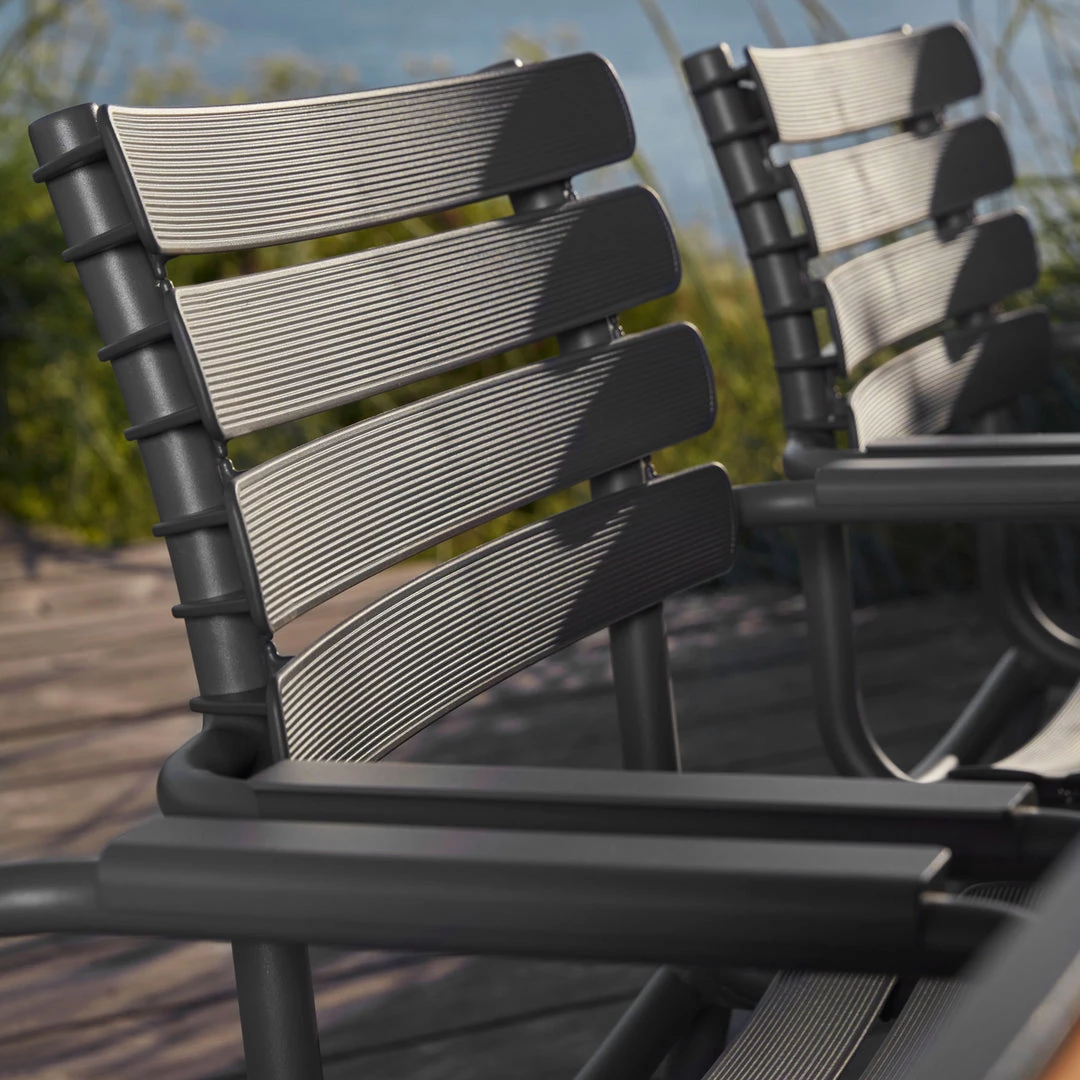 ReClips Outdoor Dining Chair With Armrests By Houe (Grey) 4 ReClips Outdoor Dining Chair With Armrests By Houe (Grey)