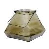 SLH Contemporary Pyramid Glass Lantern - Black