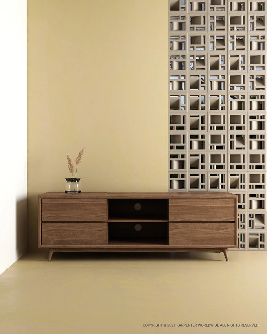 Karpenter Vintage Low TV Unit - FSC Teak INDOOR 4 Karpenter Vintage Low TV Unit - FSC Teak INDOOR