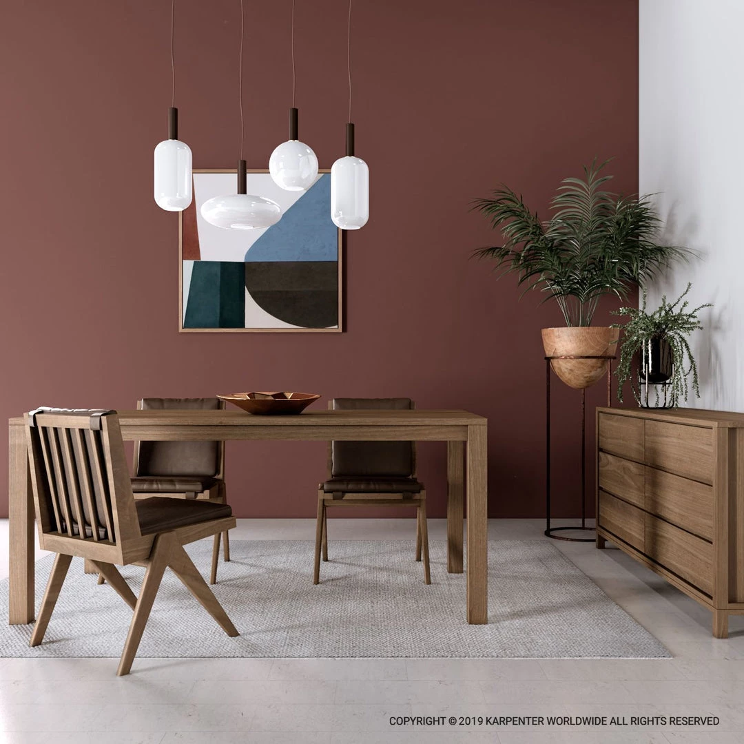 Karpenter Solid Dining Table - FSC Teak 2 Karpenter Solid Dining Table - FSC Teak