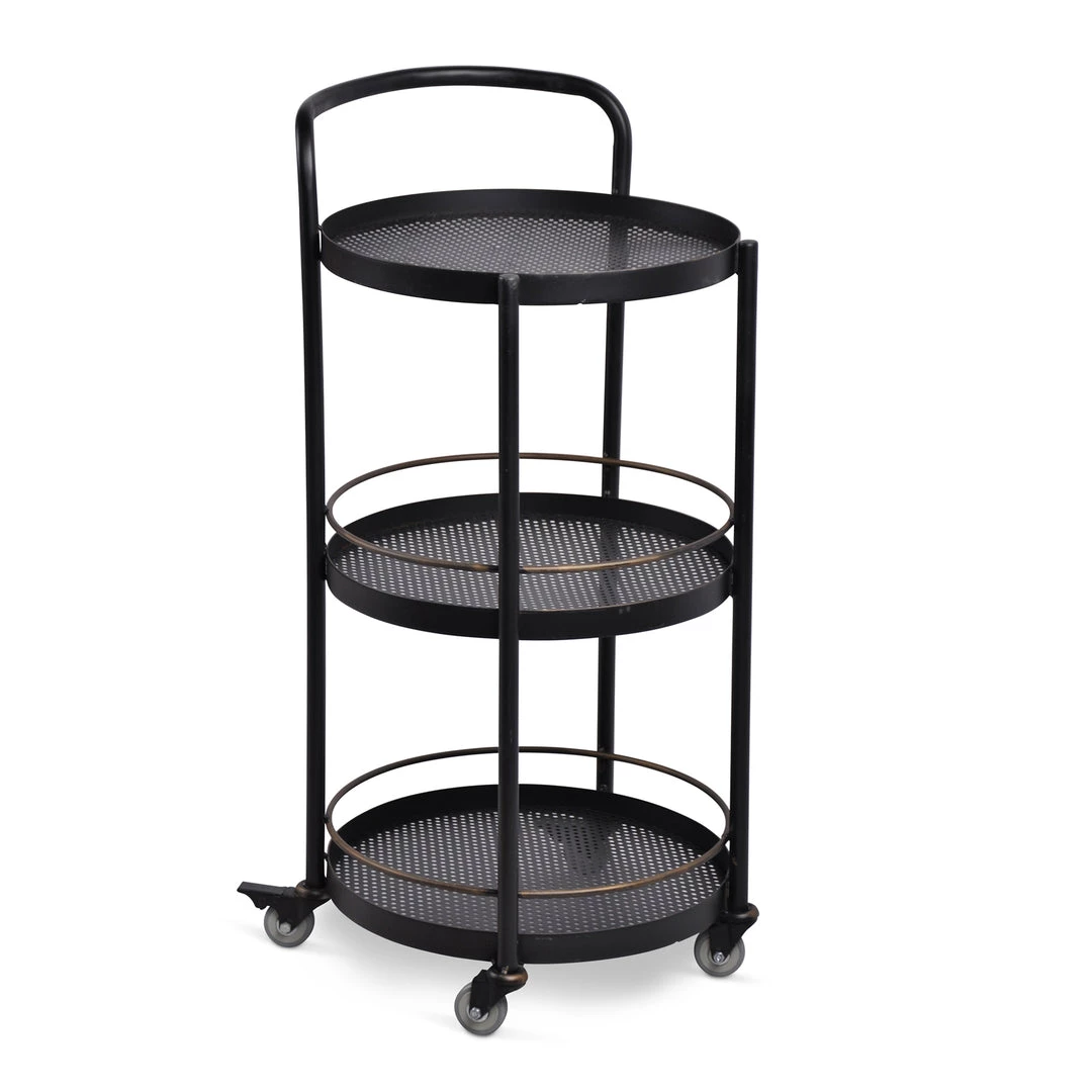 SLH Jules 3-Tier Round Drinks Trolley INDOOR 1 SLH Jules 3-Tier Round Drinks Trolley INDOOR