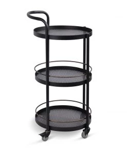 SLH Jules 3-Tier Round Drinks Trolley INDOOR