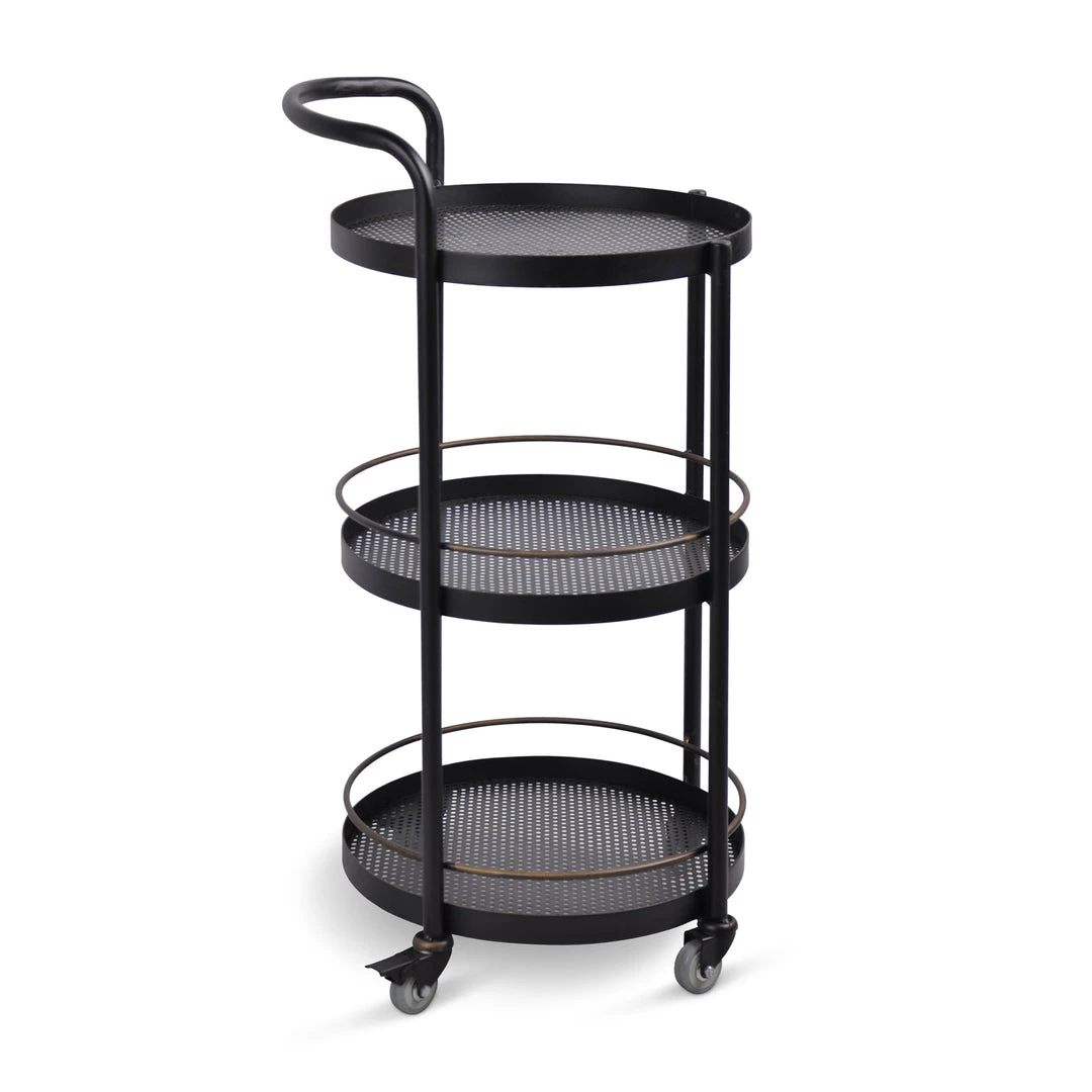 SLH Jules 3-Tier Round Drinks Trolley INDOOR 2 SLH Jules 3-Tier Round Drinks Trolley INDOOR