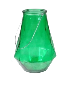SLH Contemporary Geo Tear Drop Lantern - Green DÉCOR