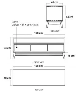 Karpenter Twist TV Unit - Satin Black INDOOR